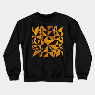 Golden yellow geometric pattern Crewneck Sweatshirt